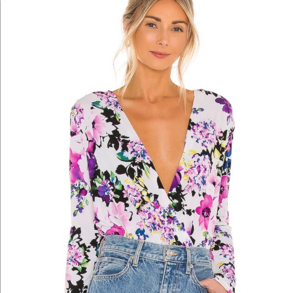 MATTE JERSEY BODYSUIT - Floral - BCBGeneration - Small